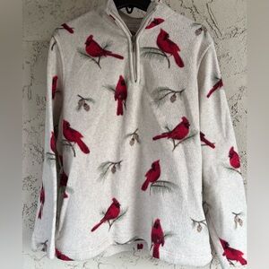 Northern Reflections Red Cardinal fleece sweater